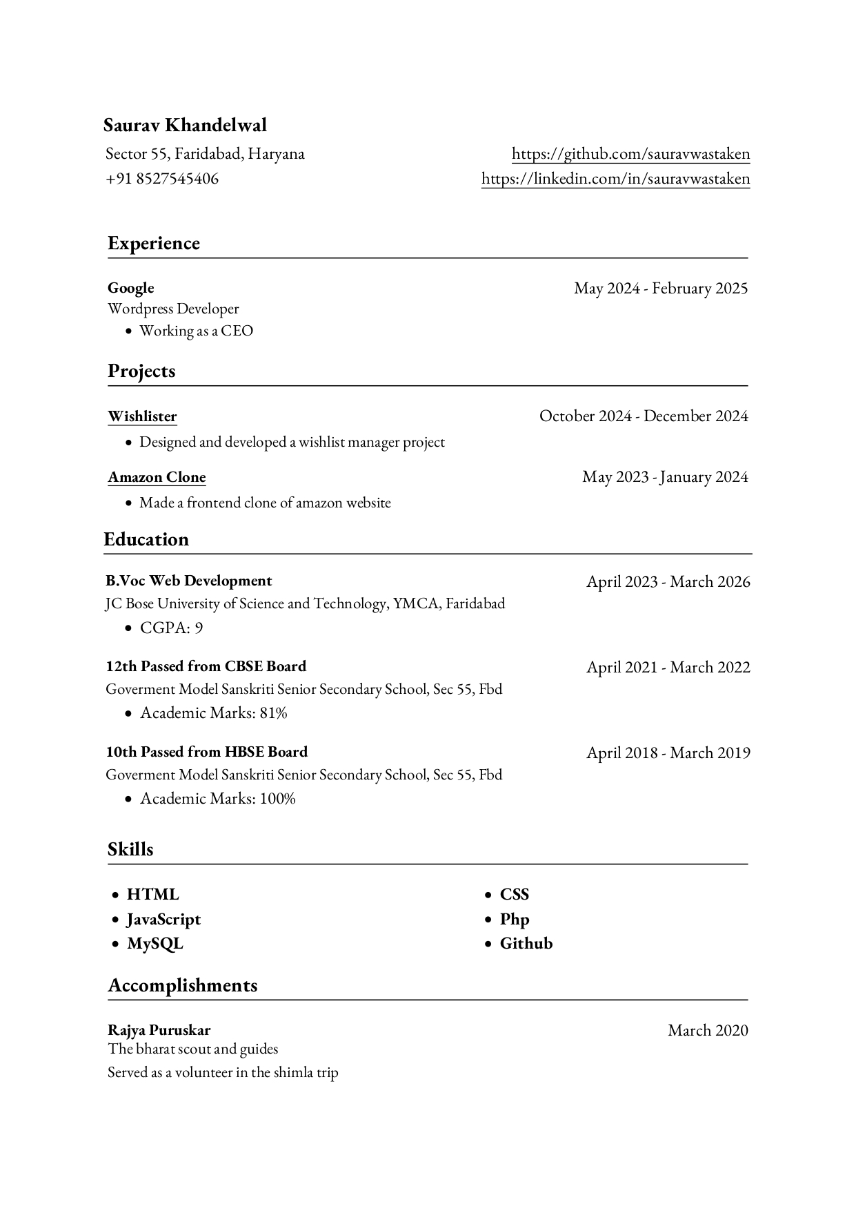 resume